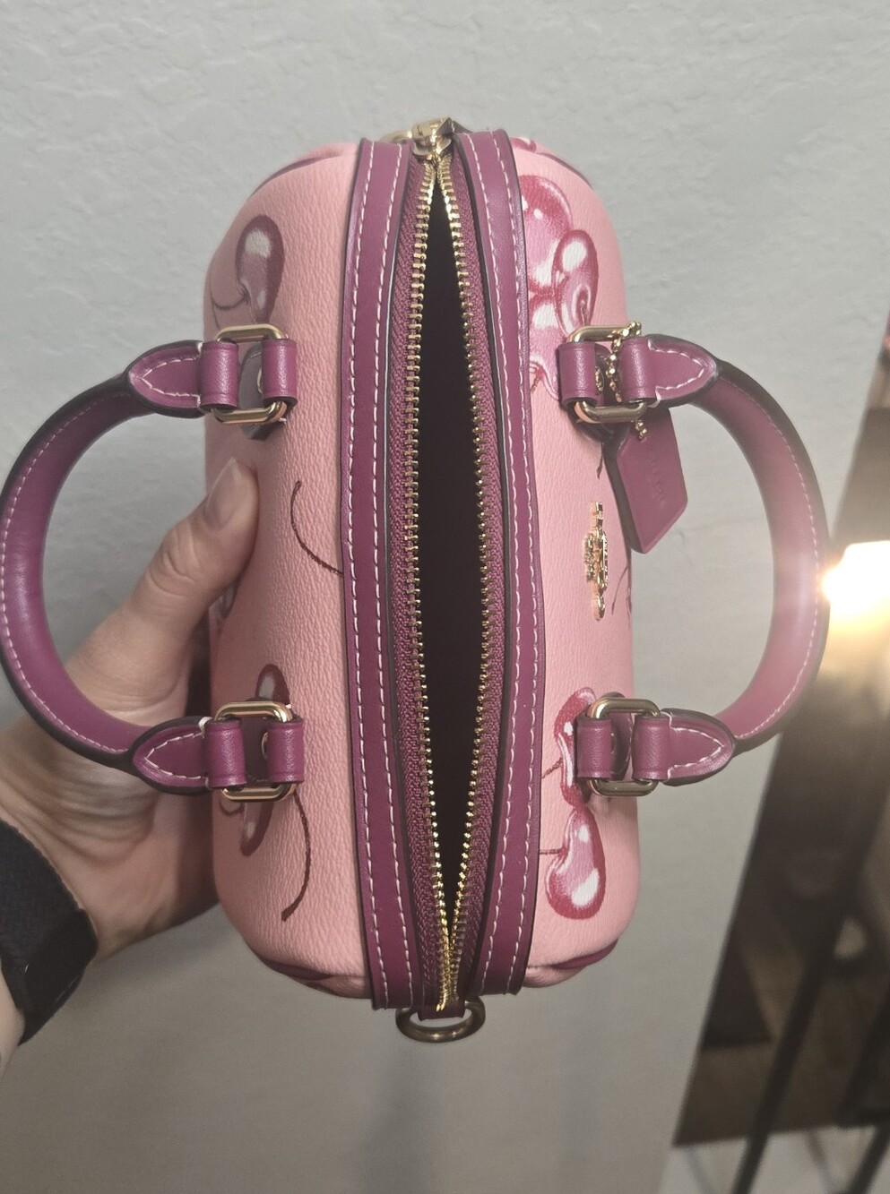 SOLD ON DEPOP Coach CR245 Mini Rowan Pink Cherry Satchel - Picture 6 of 10
